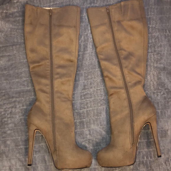 scene Shoes - Beige high  heeled boots